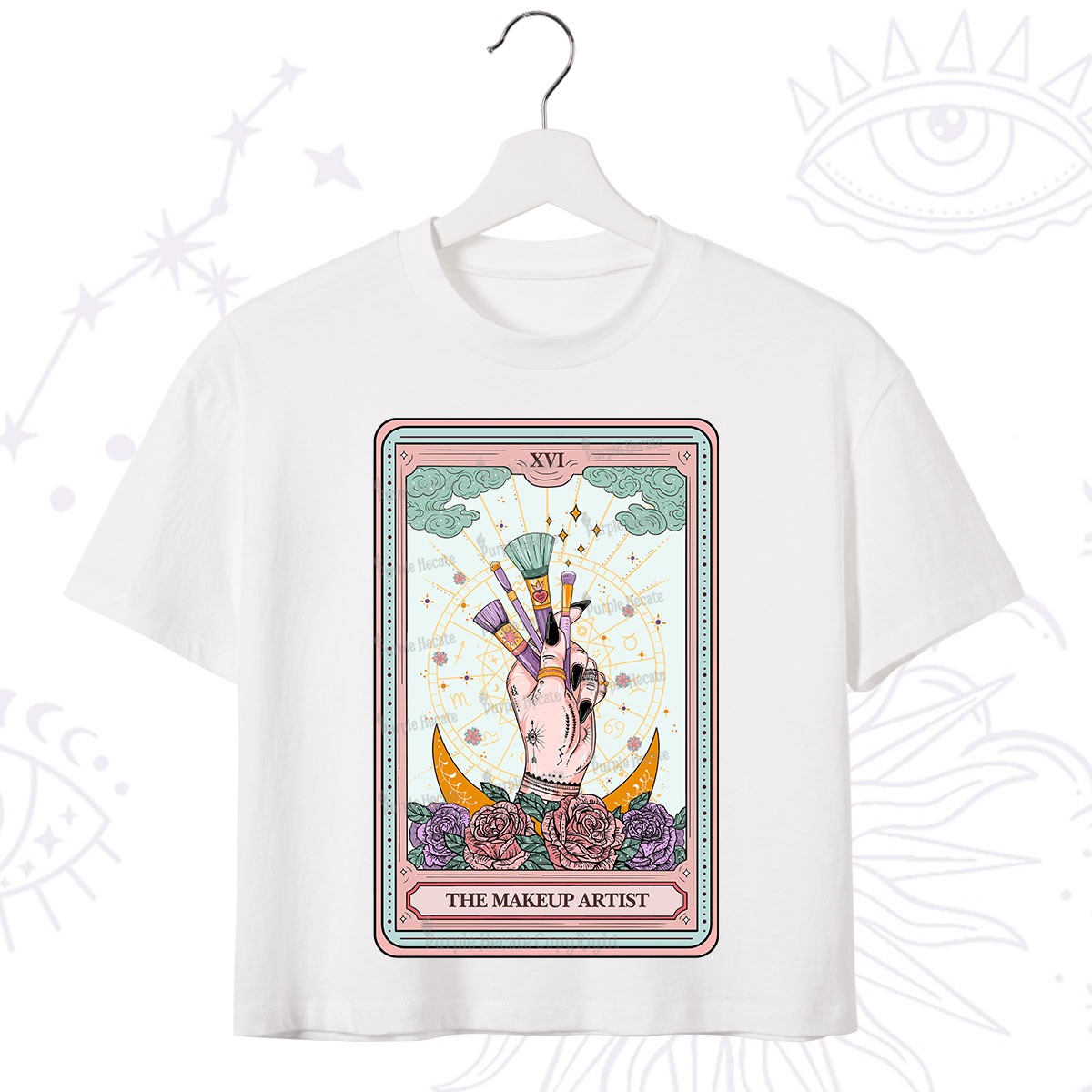 Purplehecate The Makeup Artist Life Tarot Crop T-Shirt