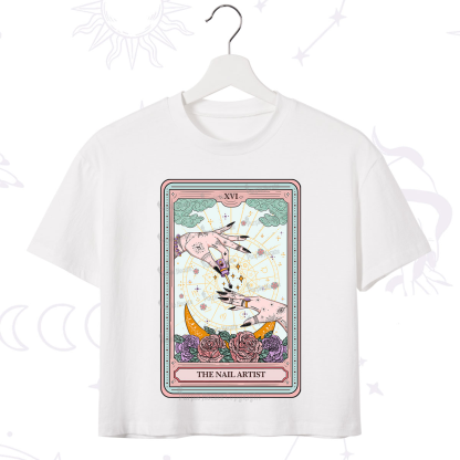 Purplehecate The Nail Artist Tarot Crop T-Shirt