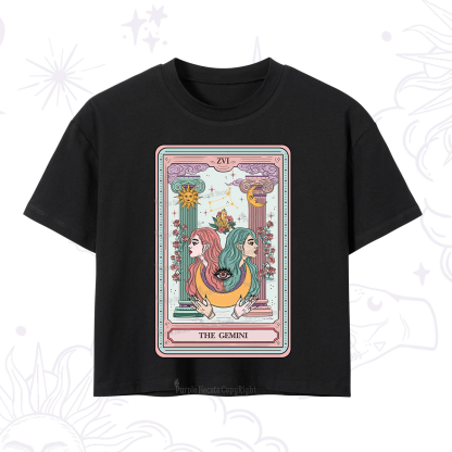 Purplehecate The Gemini Goddess Tarot Crop T-Shirt