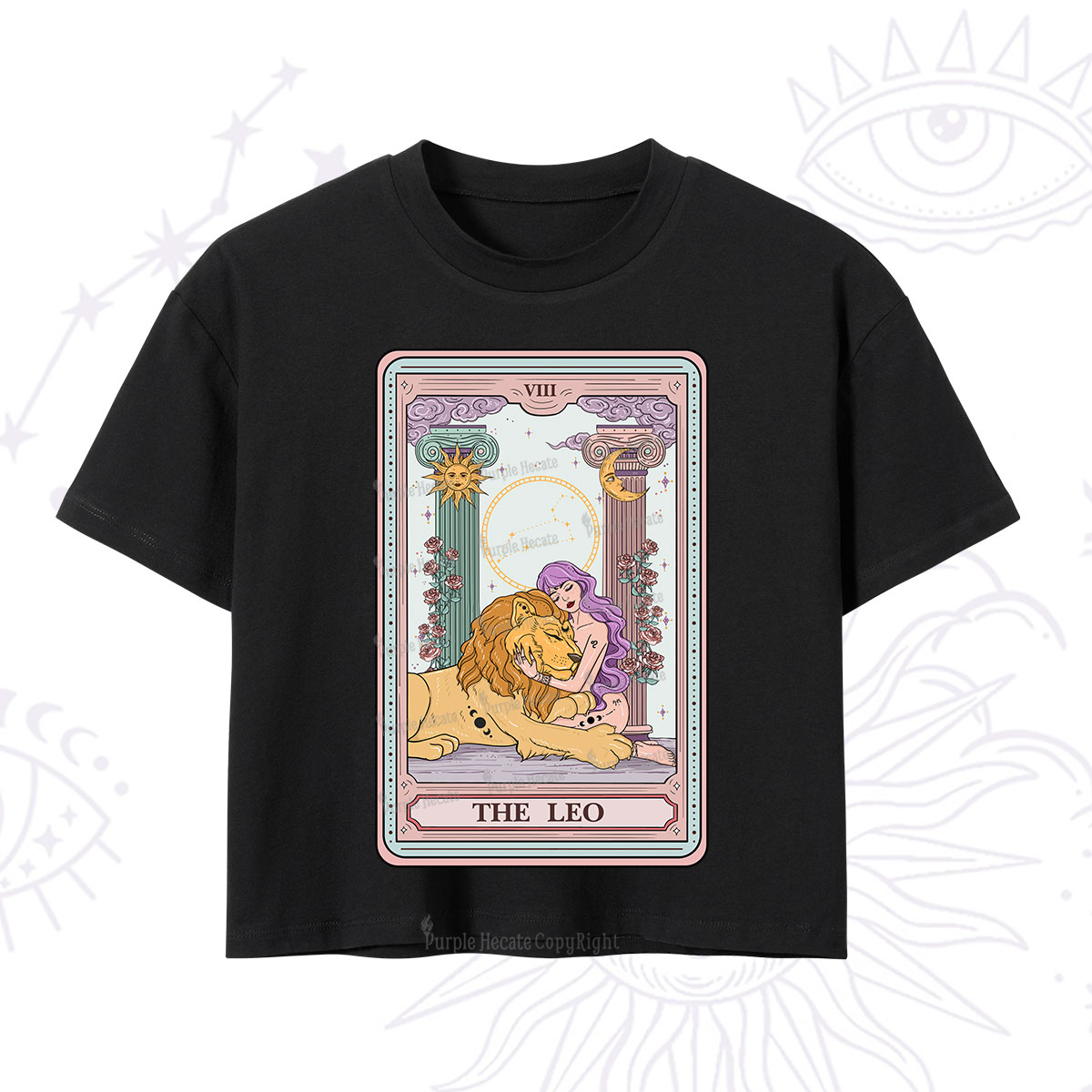 Purplehecate The Leo Goddess Tarot Crop T-Shirt