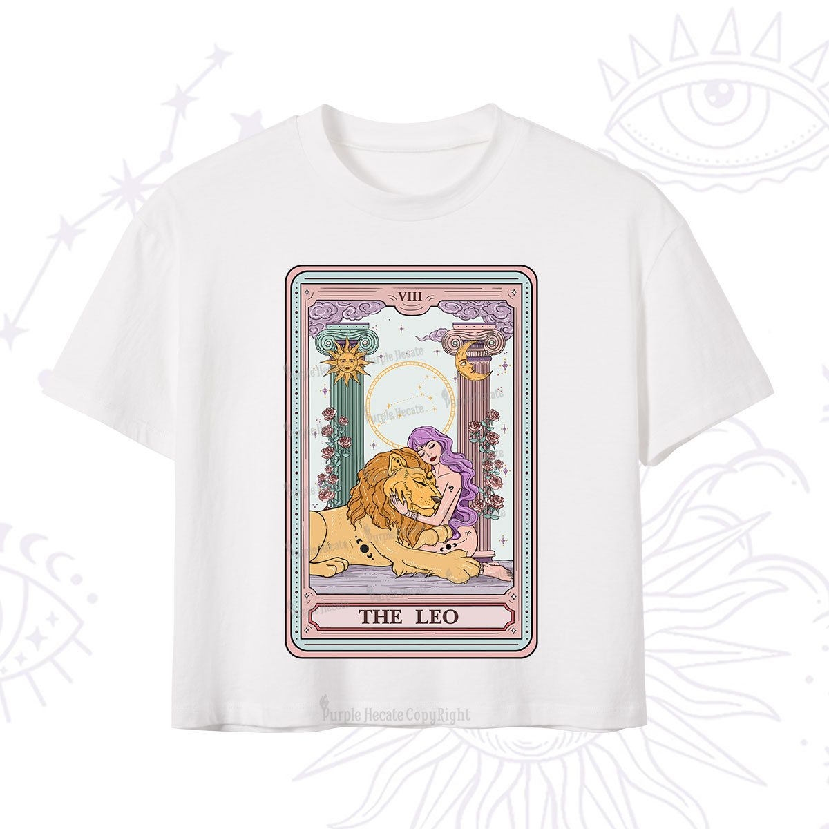 Purplehecate The Leo Goddess Tarot Crop T-Shirt