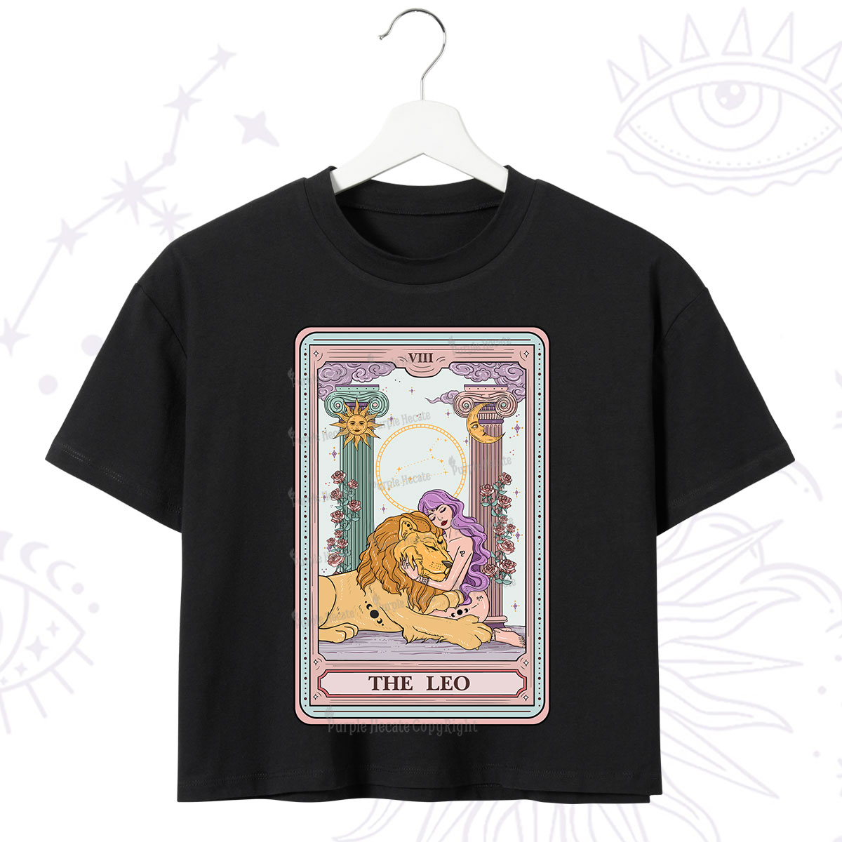 Purplehecate The Leo Goddess Tarot Crop T-Shirt