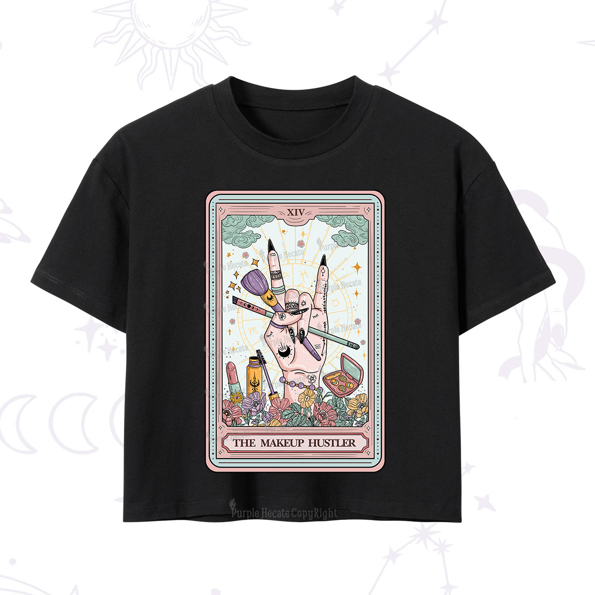 Purplehecate The Makeup Hustler Tarot Crop T-Shirt