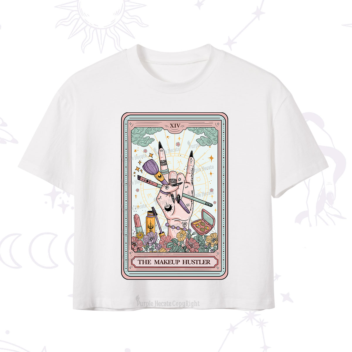 Purplehecate The Makeup Hustler Tarot Crop T-Shirt
