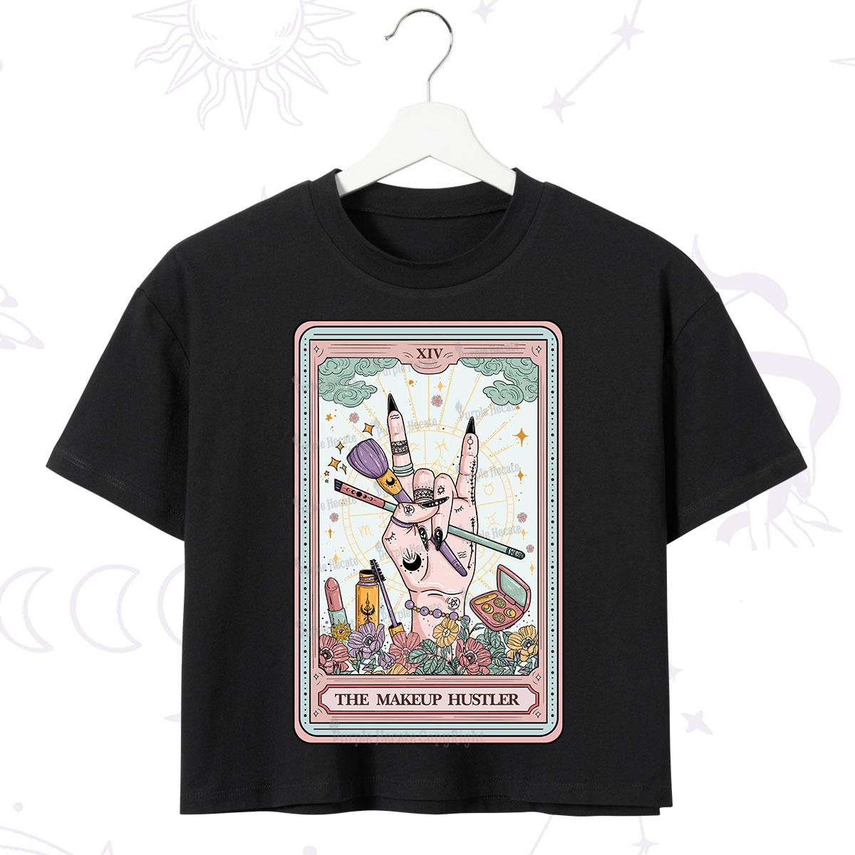 Purplehecate The Makeup Hustler Tarot Crop T-Shirt