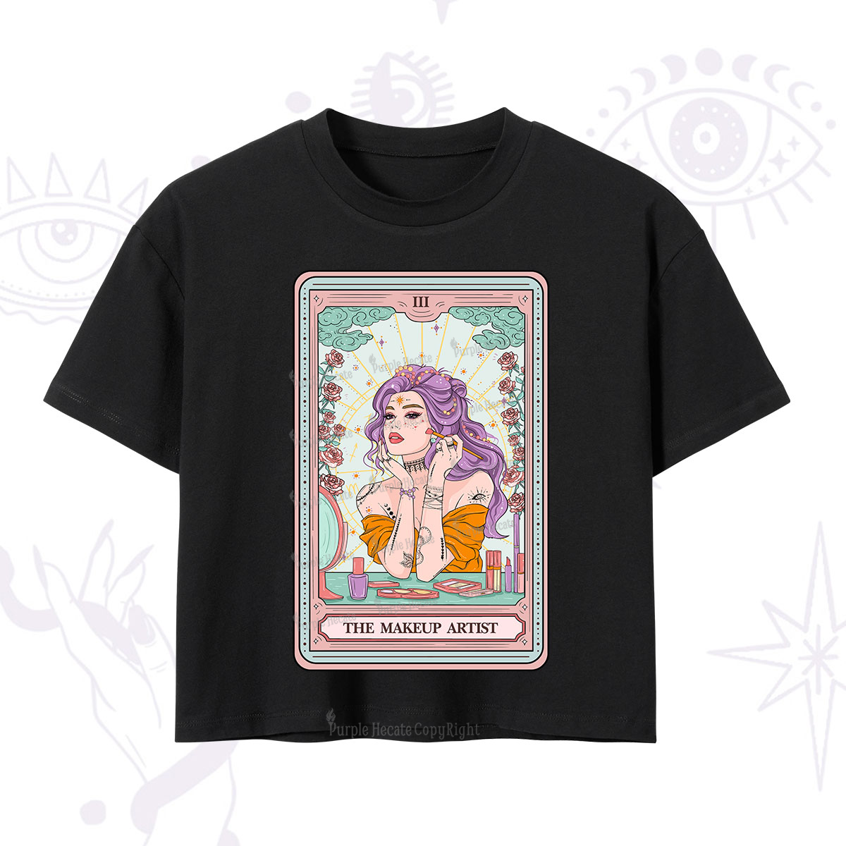 Purplehecate The Makeup Artist Tarot Crop T-Shirt
