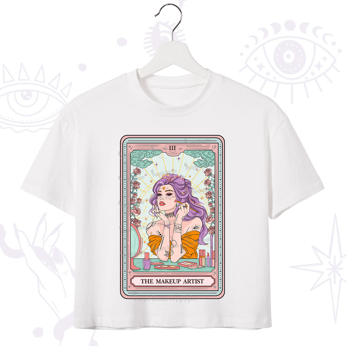 Purplehecate The Makeup Artist Tarot Crop T-Shirt