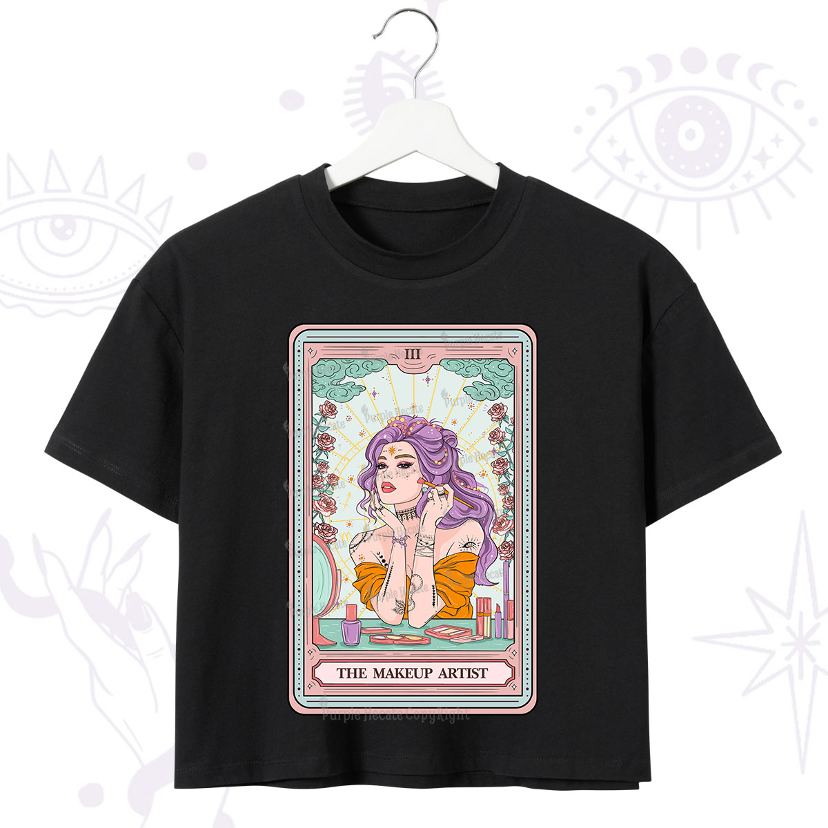 Purplehecate The Makeup Artist Tarot Crop T-Shirt