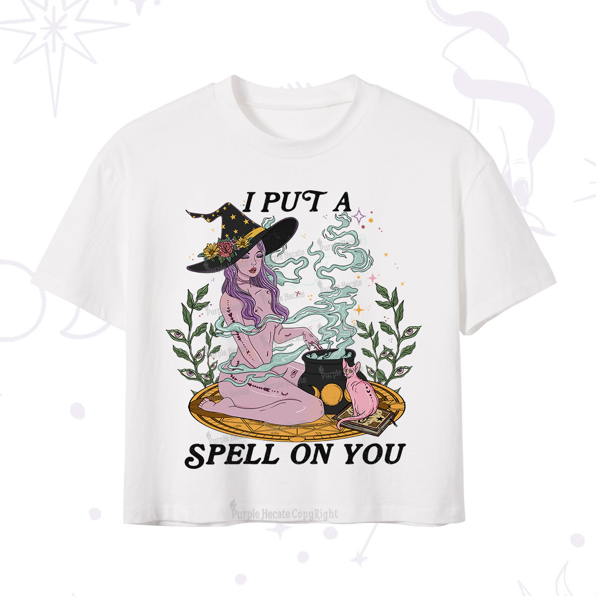 Purplehecate I Put A Spell On You Crop T-Shirt