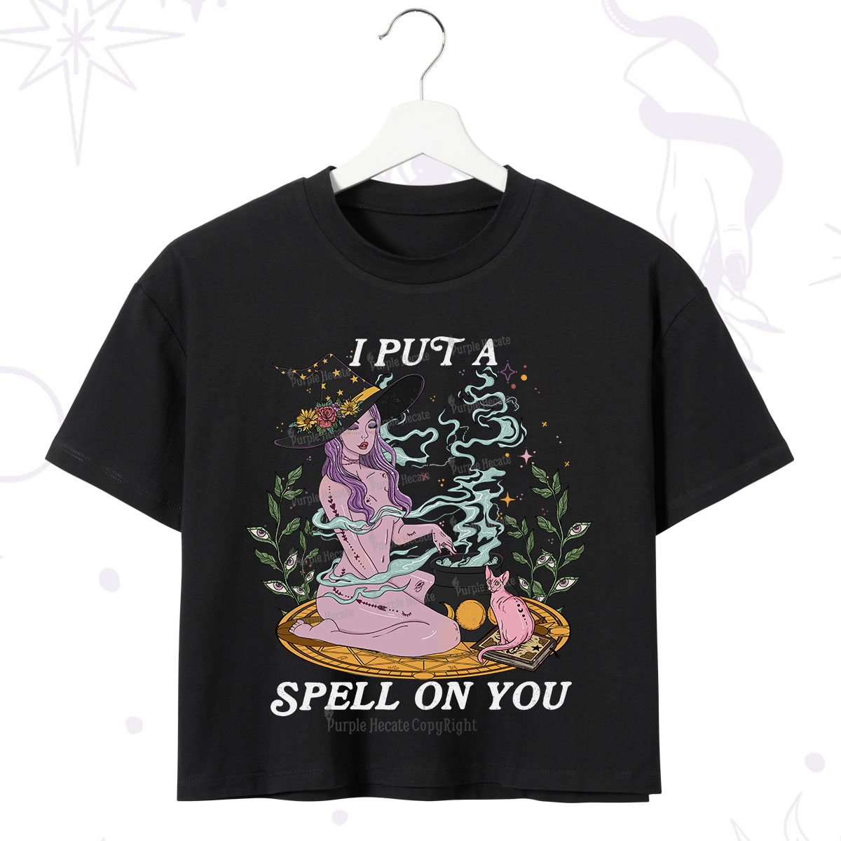 Purplehecate I Put A Spell On You Crop T-Shirt