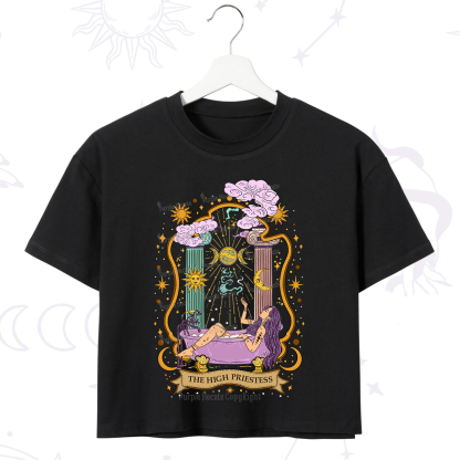 Purplehecate The High Priestess Goddess Crop T-Shirt