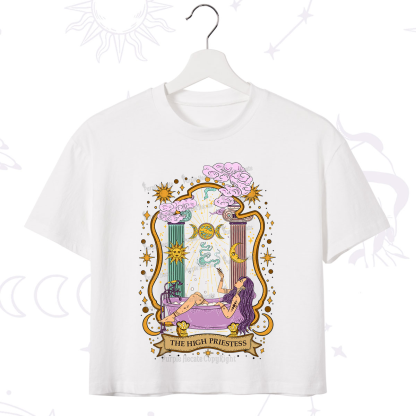 Purplehecate The High Priestess Goddess Crop T-Shirt