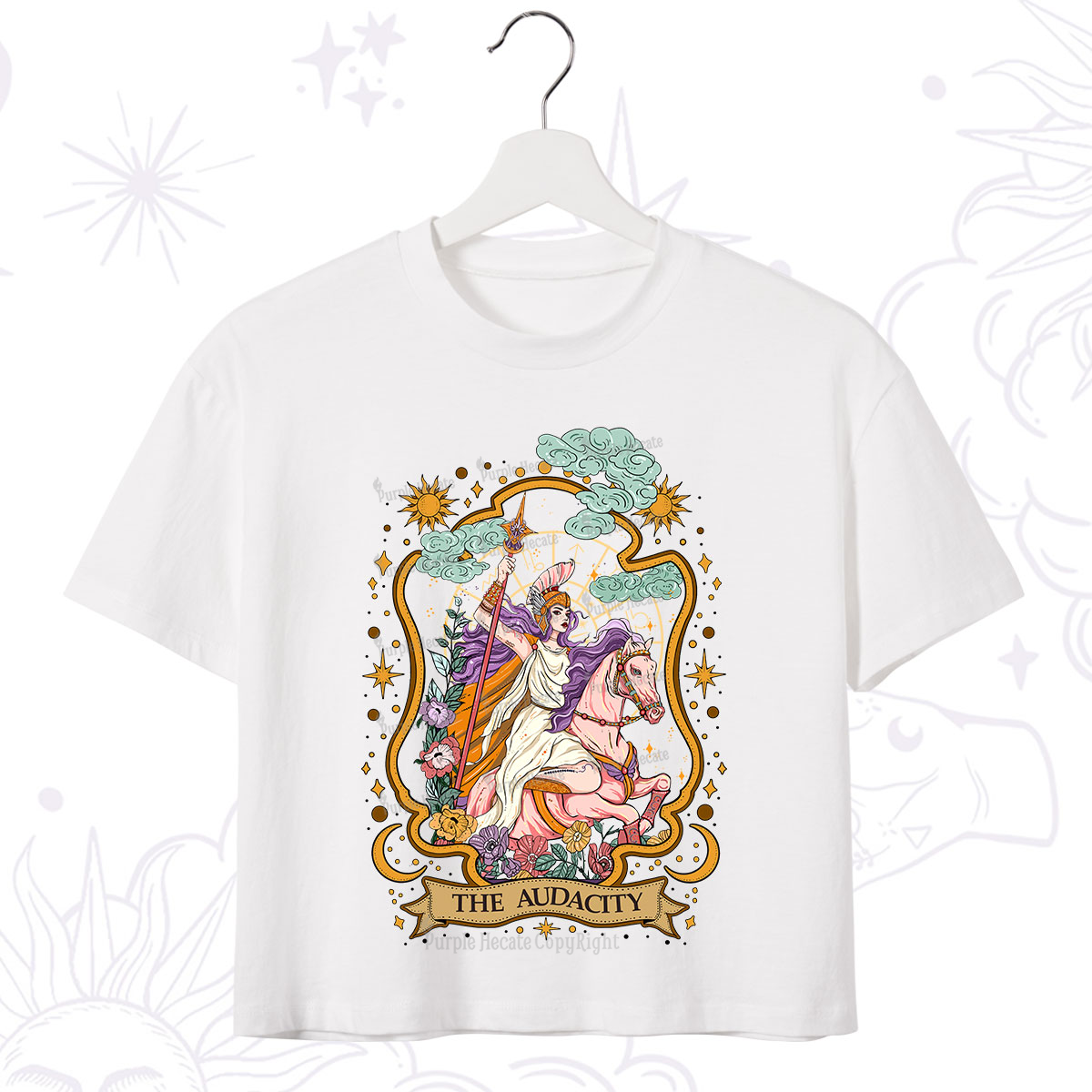 Purplehecate The Audacity Goddess Crop T-Shirt