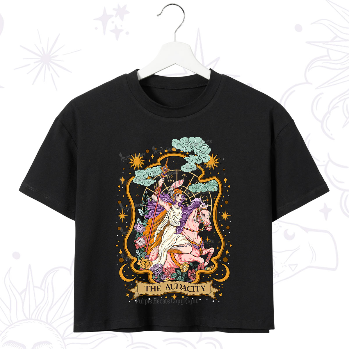 Purplehecate The Audacity Goddess Crop T-Shirt