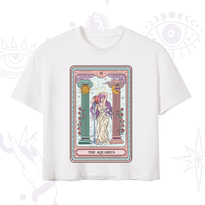 Purplehecate The Aquarius Goddess Tarot Crop T-Shirt