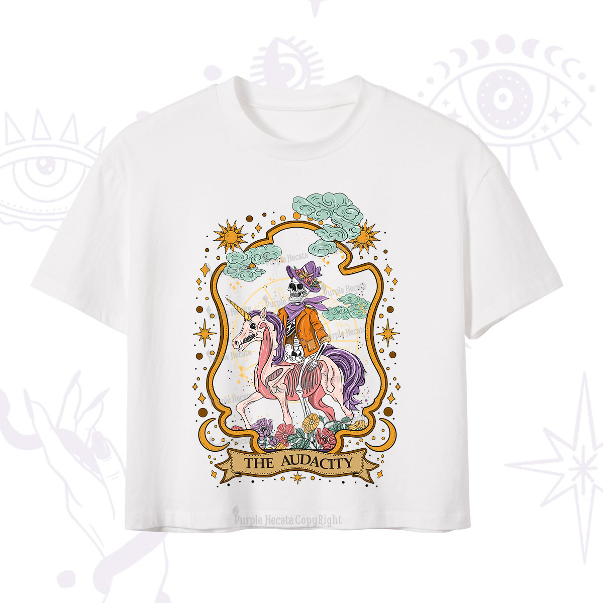 Purplehecate The Audacity Skeleton Crop T-Shirt