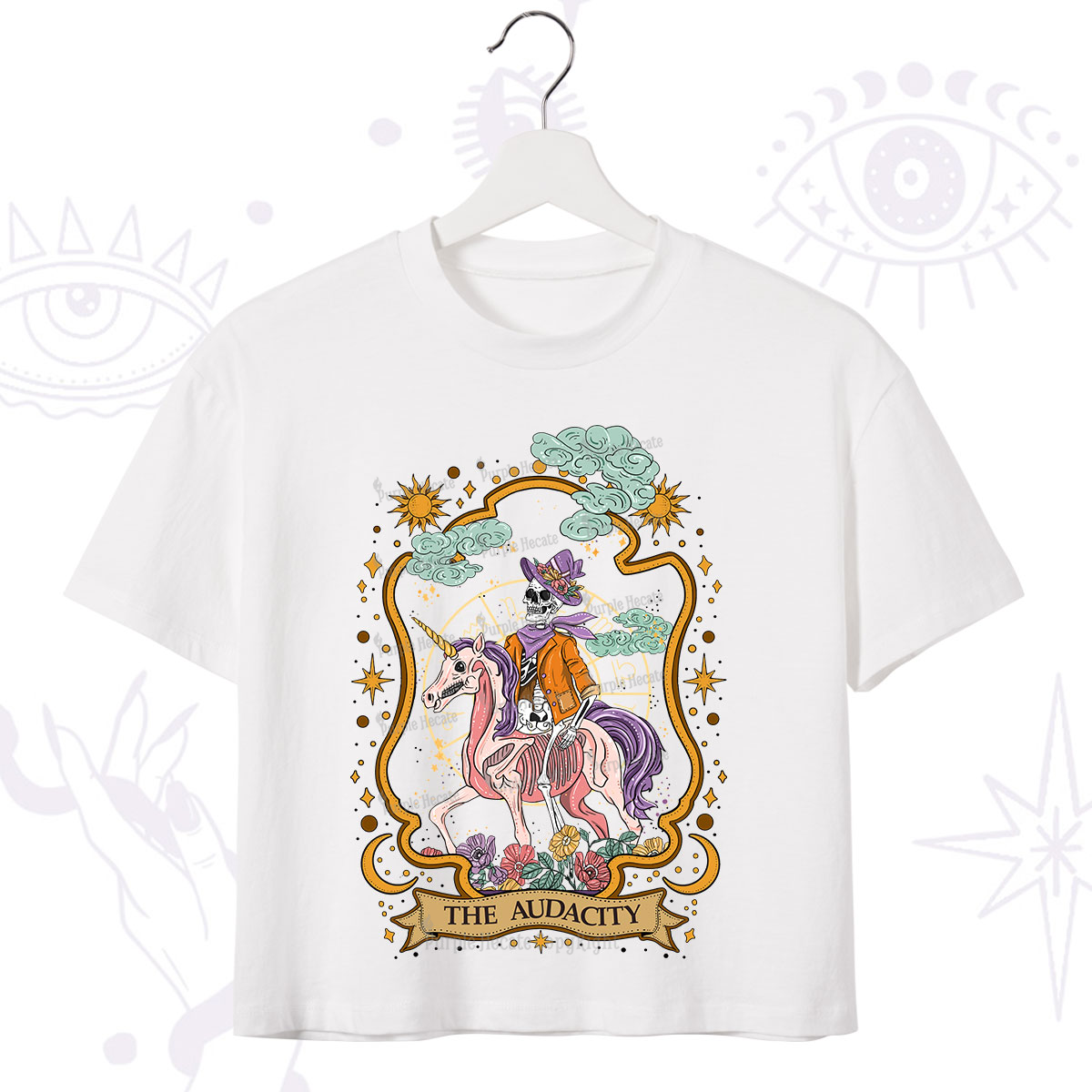 Purplehecate The Audacity Skeleton Crop T-Shirt