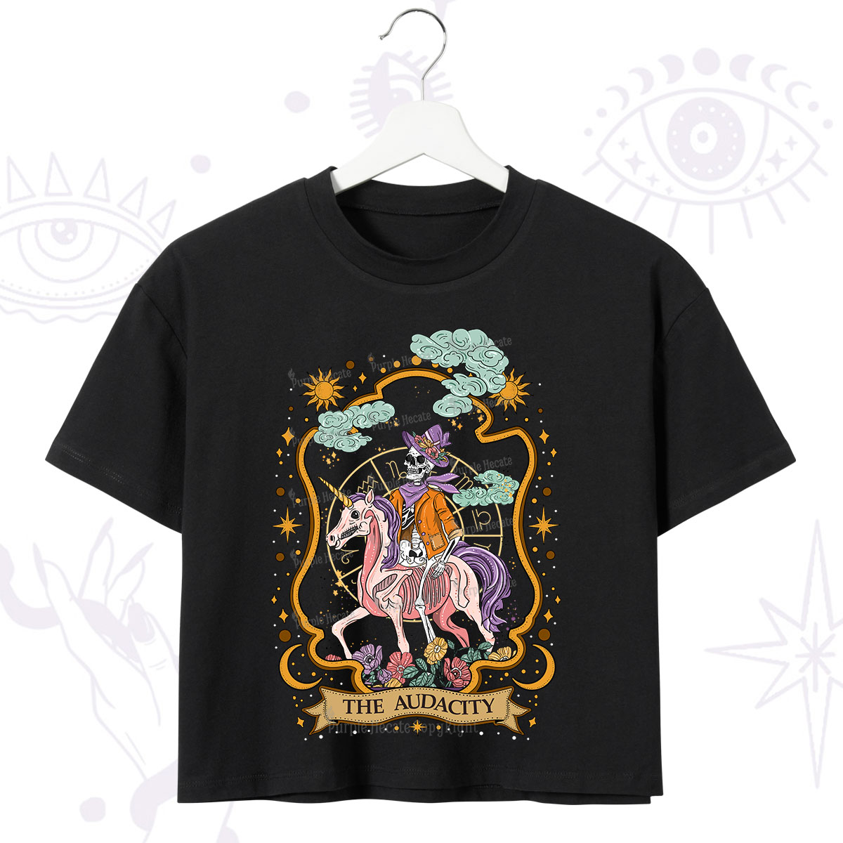 Purplehecate The Audacity Skeleton Crop T-Shirt