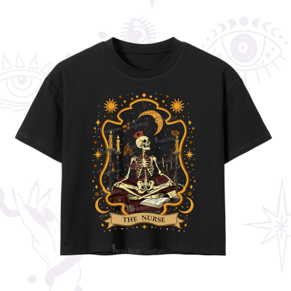 Purplehecate The Nurse Skeleton Crop T-Shirt