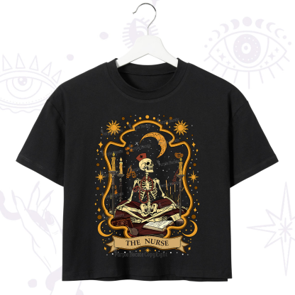 Purplehecate The Nurse Skeleton Crop T-Shirt