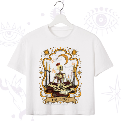 Purplehecate The Nurse Skeleton Crop T-Shirt