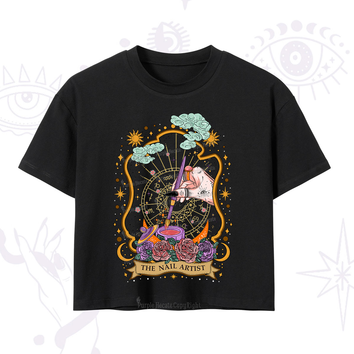 Purplehecate The Nail Artist Crop T-Shirt
