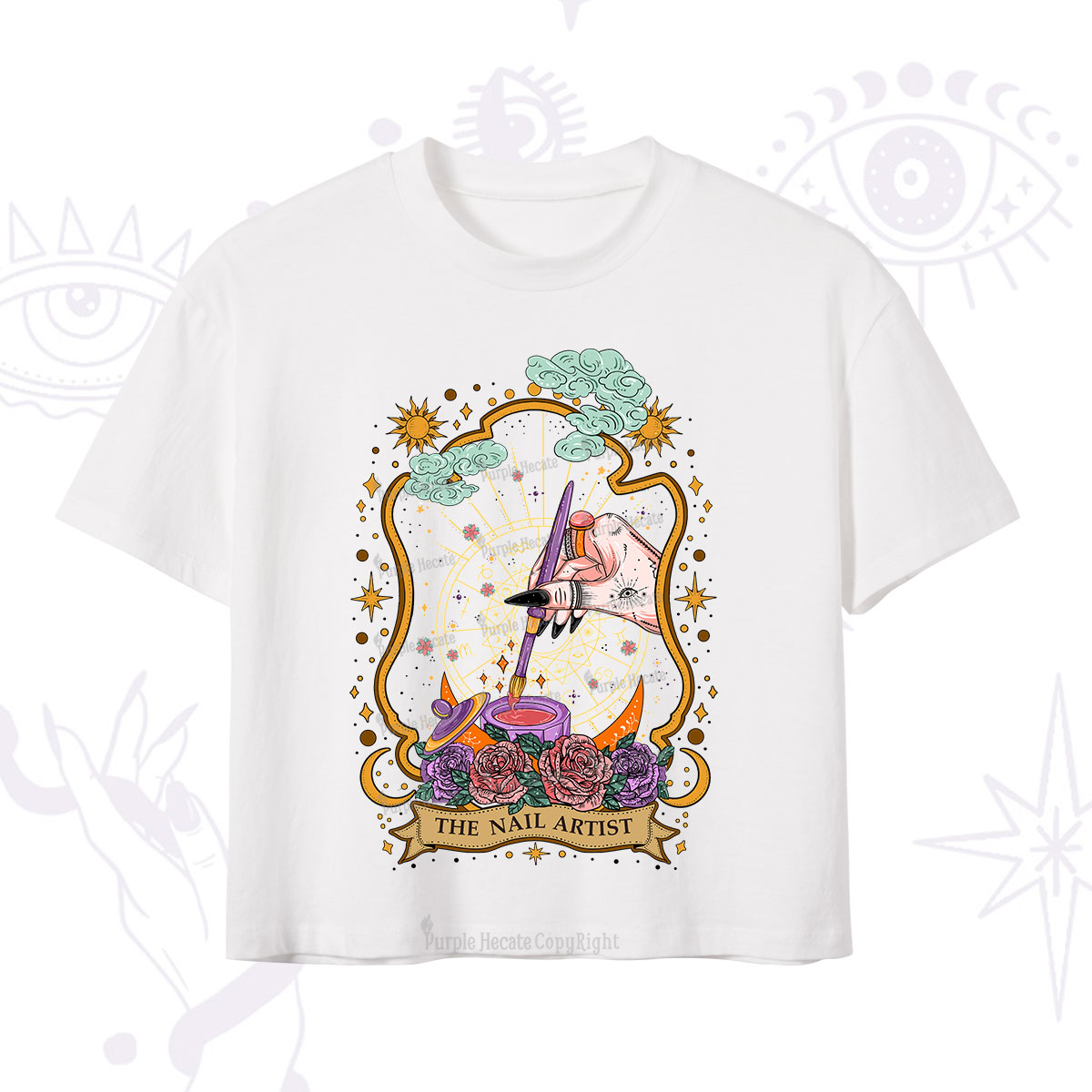 Purplehecate The Nail Artist Crop T-Shirt