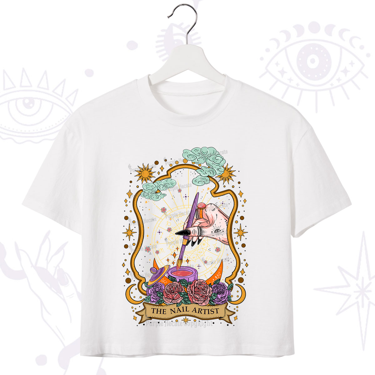 Purplehecate The Nail Artist Crop T-Shirt