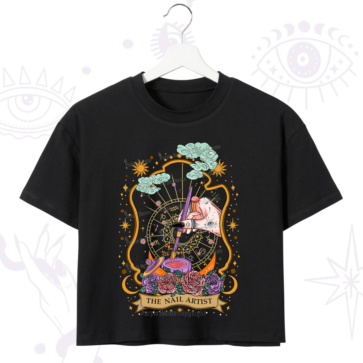Purplehecate The Nail Artist Crop T-Shirt