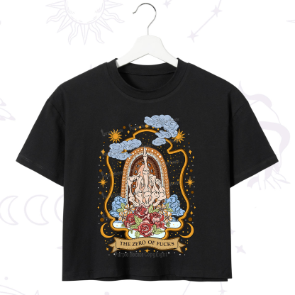 Purplehecate The Zero of Fucks Skeleton Crop T-Shirt