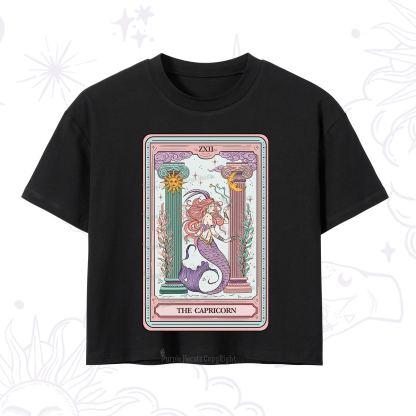 Purplehecate The Capricorn Goddess Tarot Crop T-Shirt