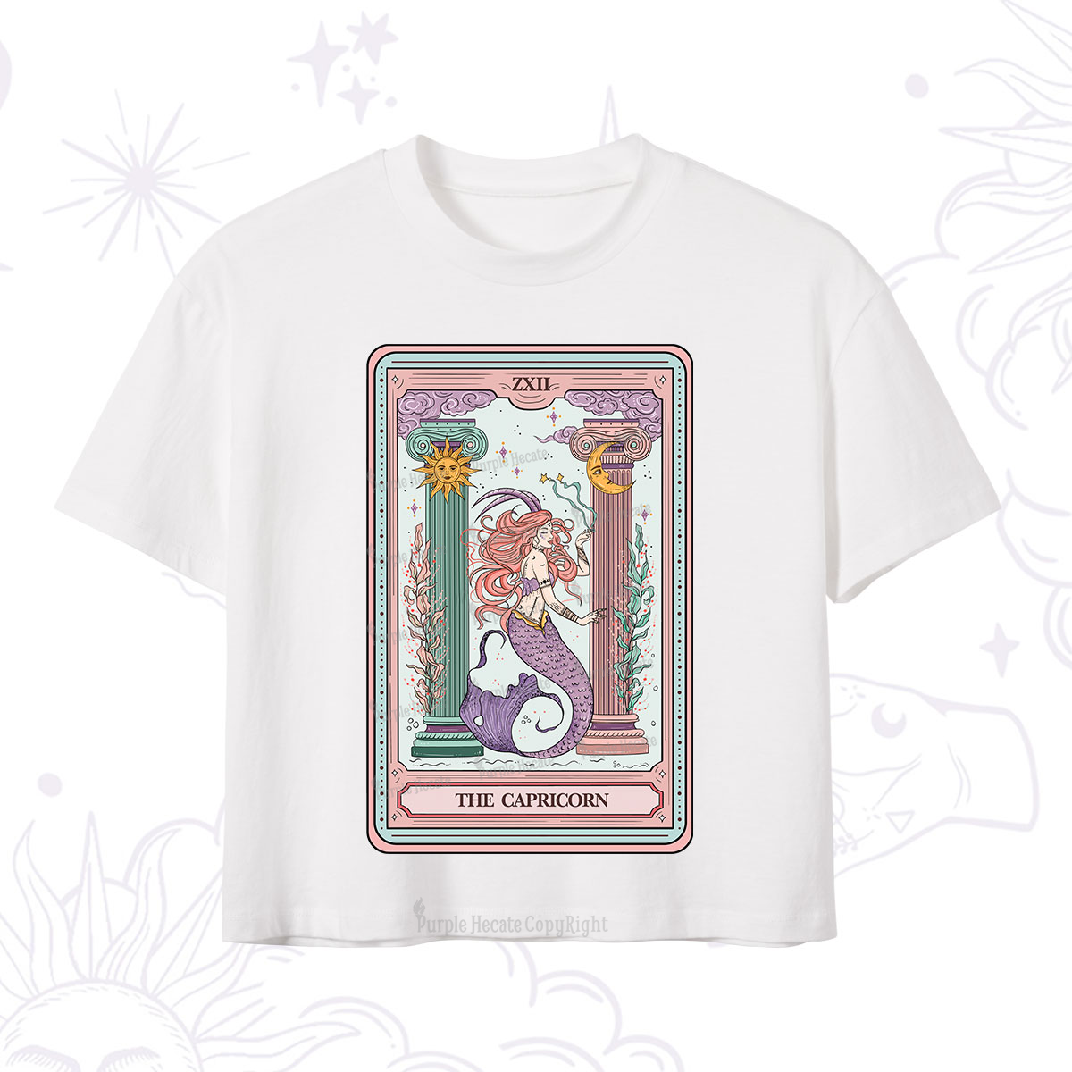 Purplehecate The Capricorn Goddess Tarot Crop T-Shirt