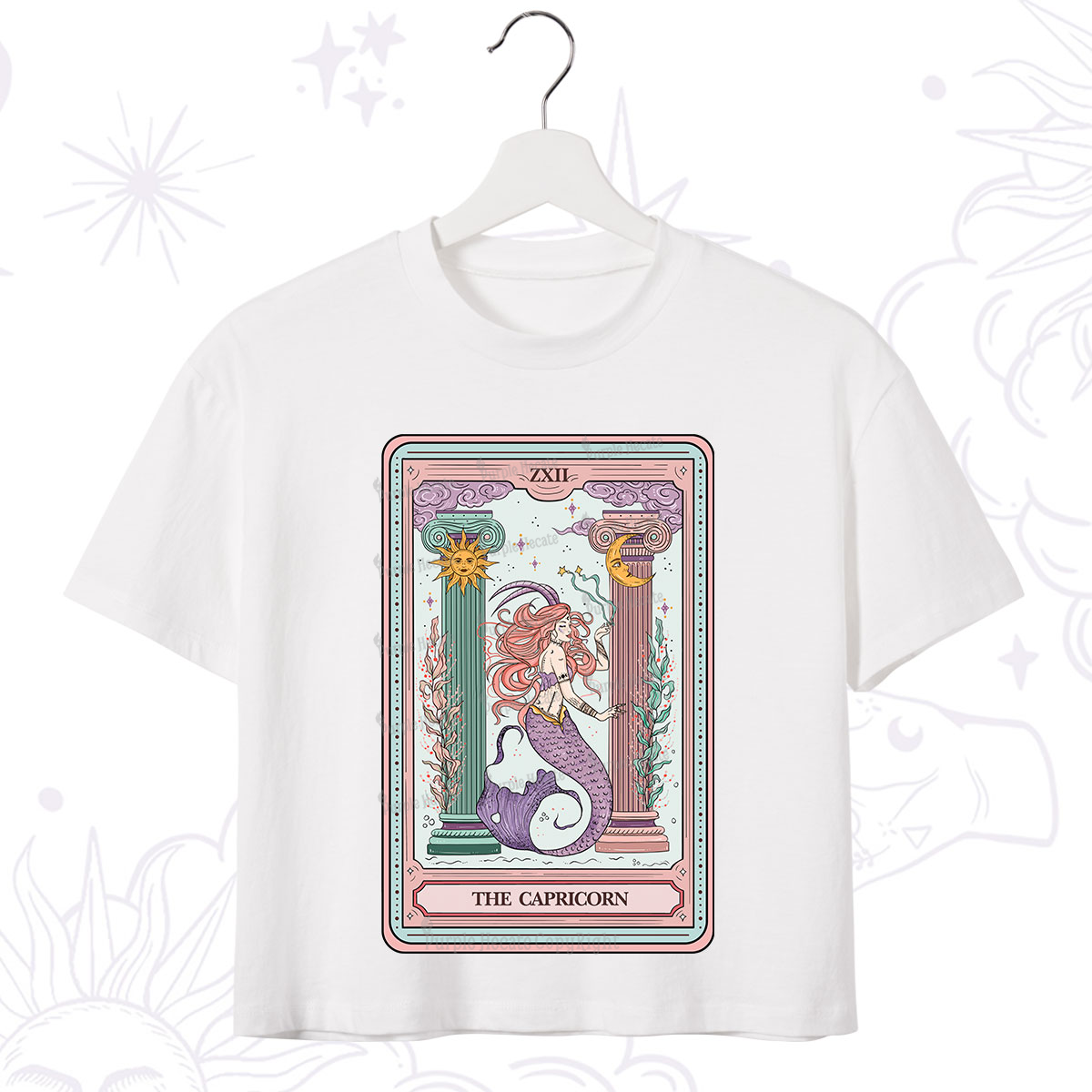 Purplehecate The Capricorn Goddess Tarot Crop T-Shirt