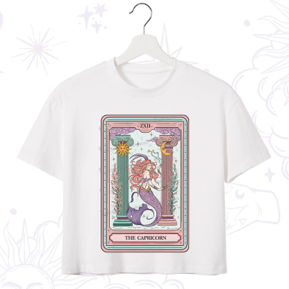 Purplehecate The Capricorn Goddess Tarot Crop T-Shirt