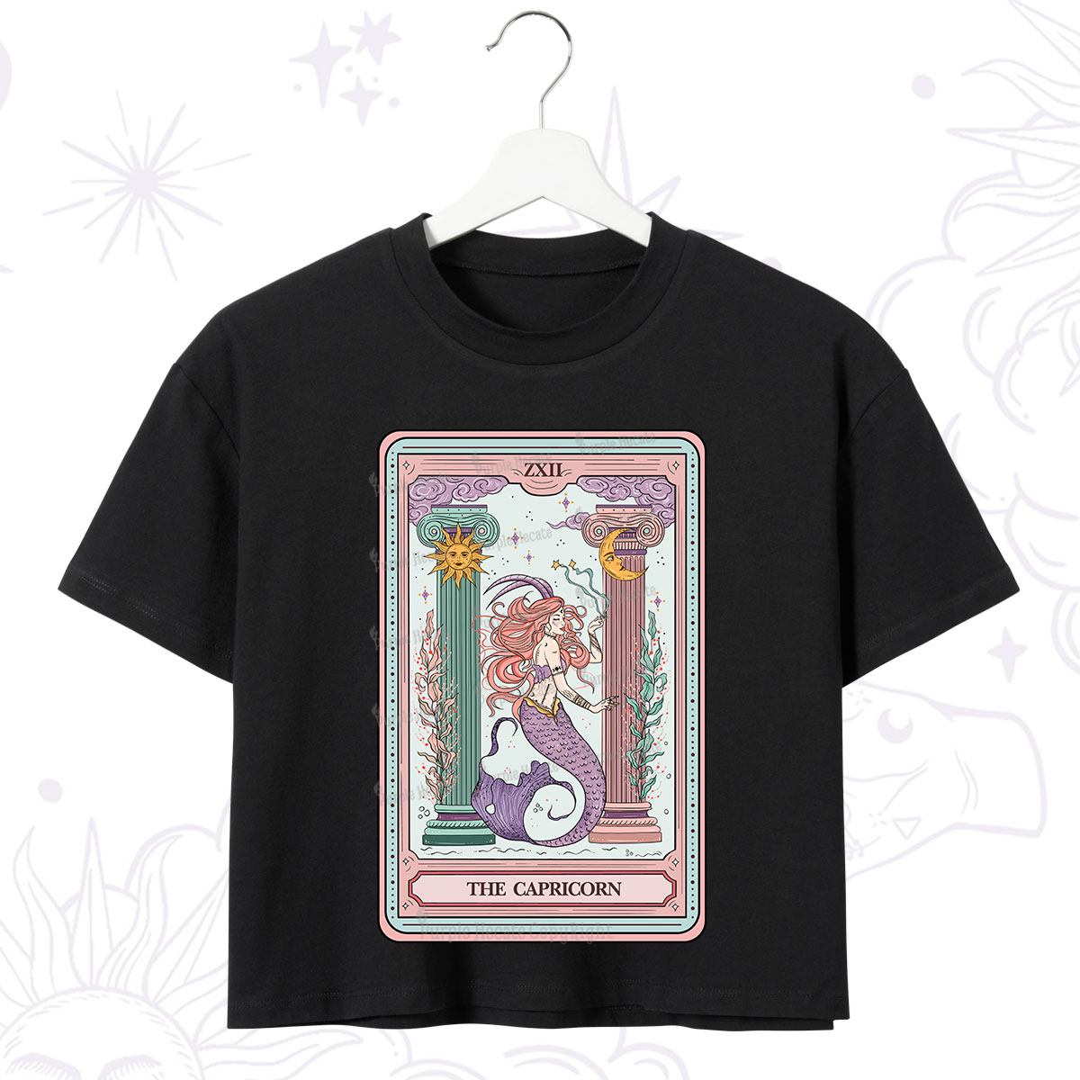 Purplehecate The Capricorn Goddess Tarot Crop T-Shirt