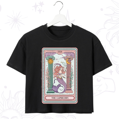 Purplehecate The Capricorn Goddess Tarot Crop T-Shirt
