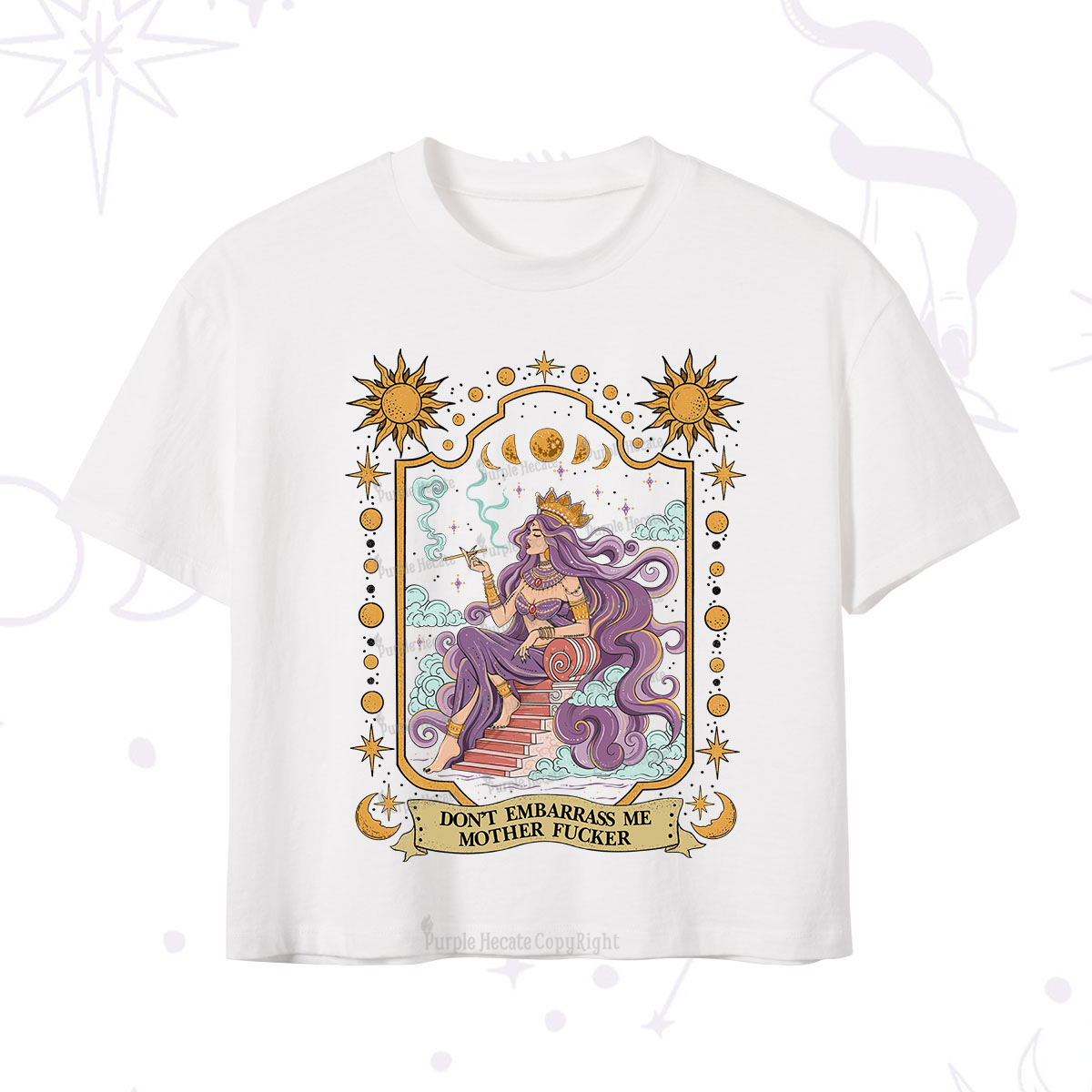 Purplehecate Don't Embarrass Me Mother Fucker Crop T-Shirt