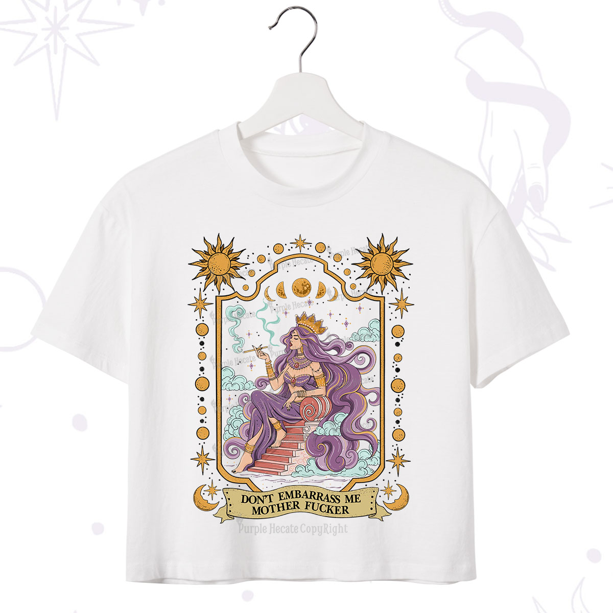Purplehecate Don't Embarrass Me Mother Fucker Crop T-Shirt