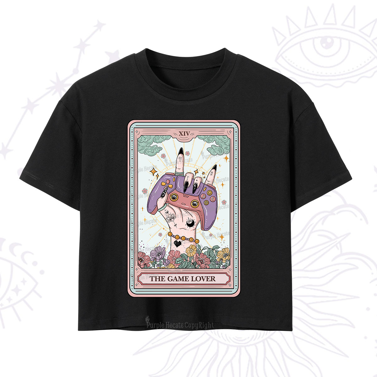 Purplehecate The Game Lover Tarot Crop T-Shirt