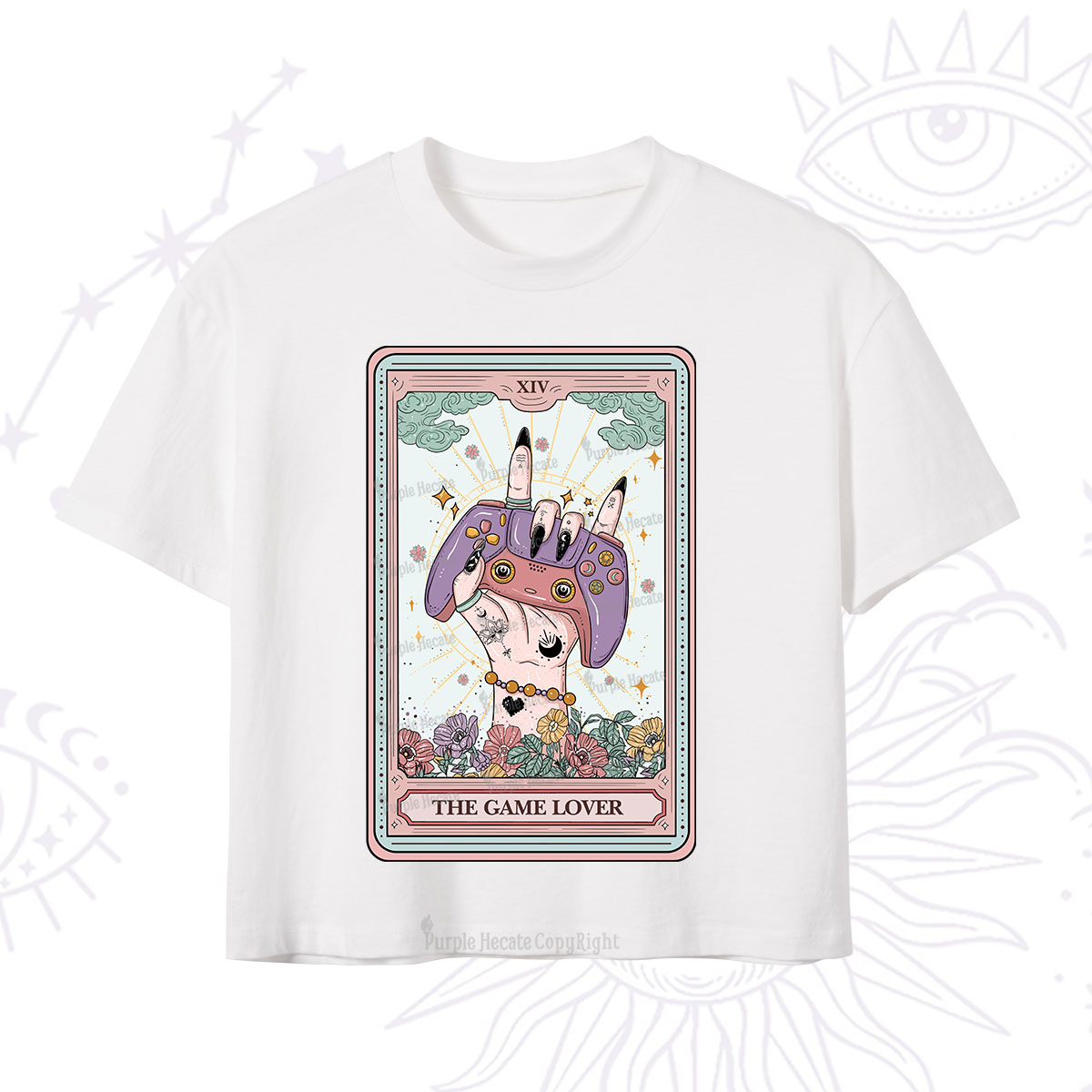 Purplehecate The Game Lover Tarot Crop T-Shirt
