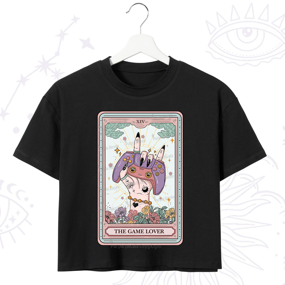 Purplehecate The Game Lover Tarot Crop T-Shirt