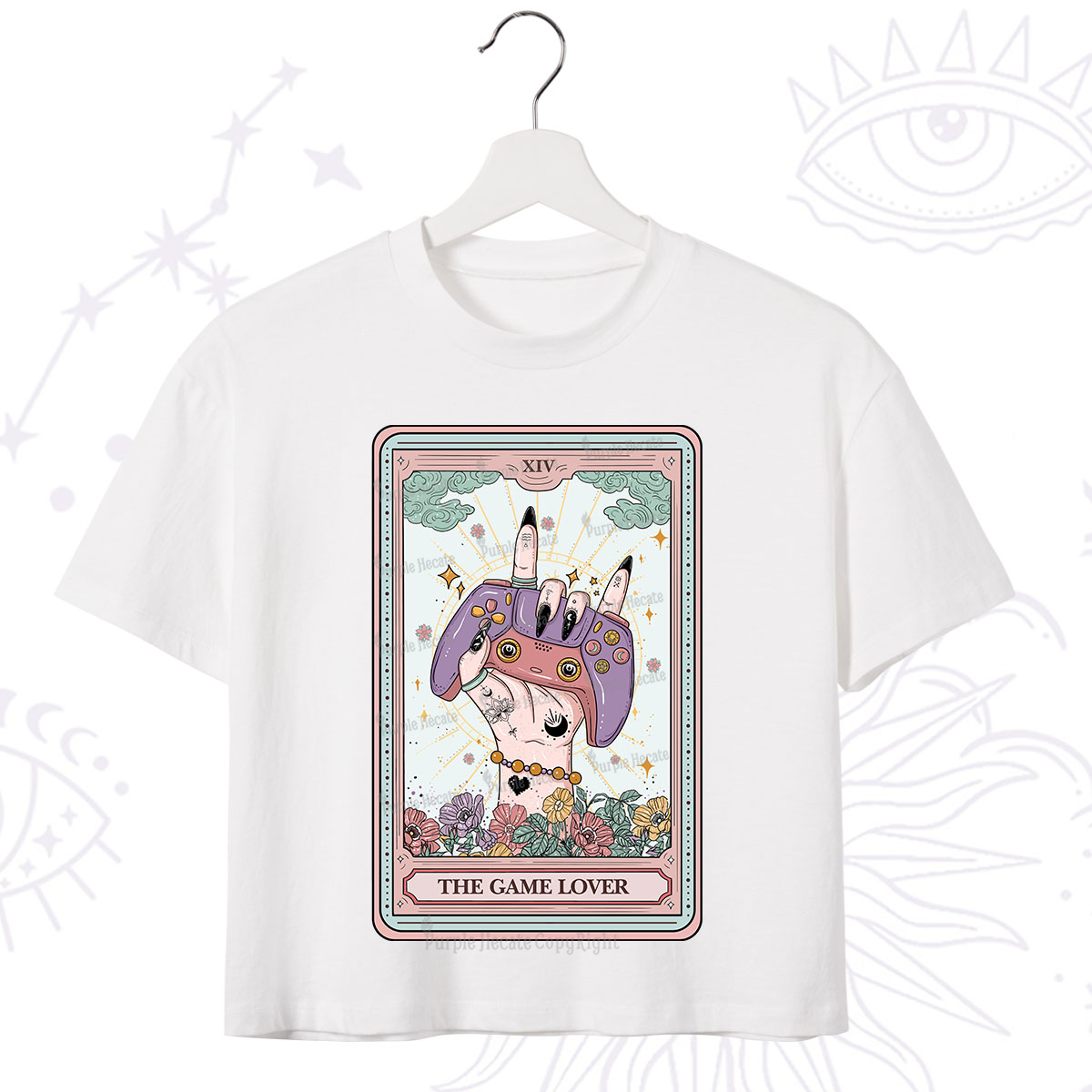 Purplehecate The Game Lover Tarot Crop T-Shirt