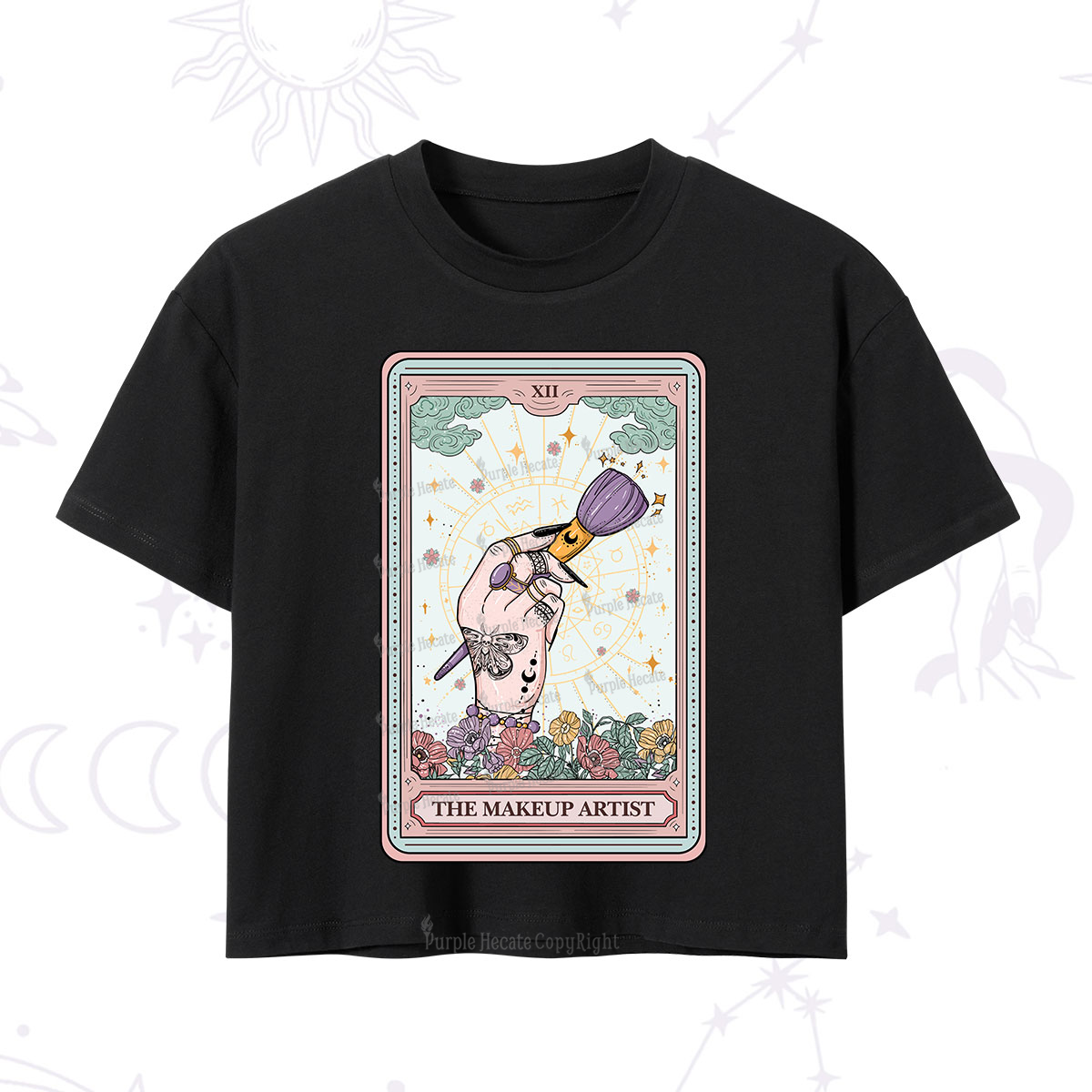 Purplehecate The Makeup Artist Tarot Crop T-Shirt