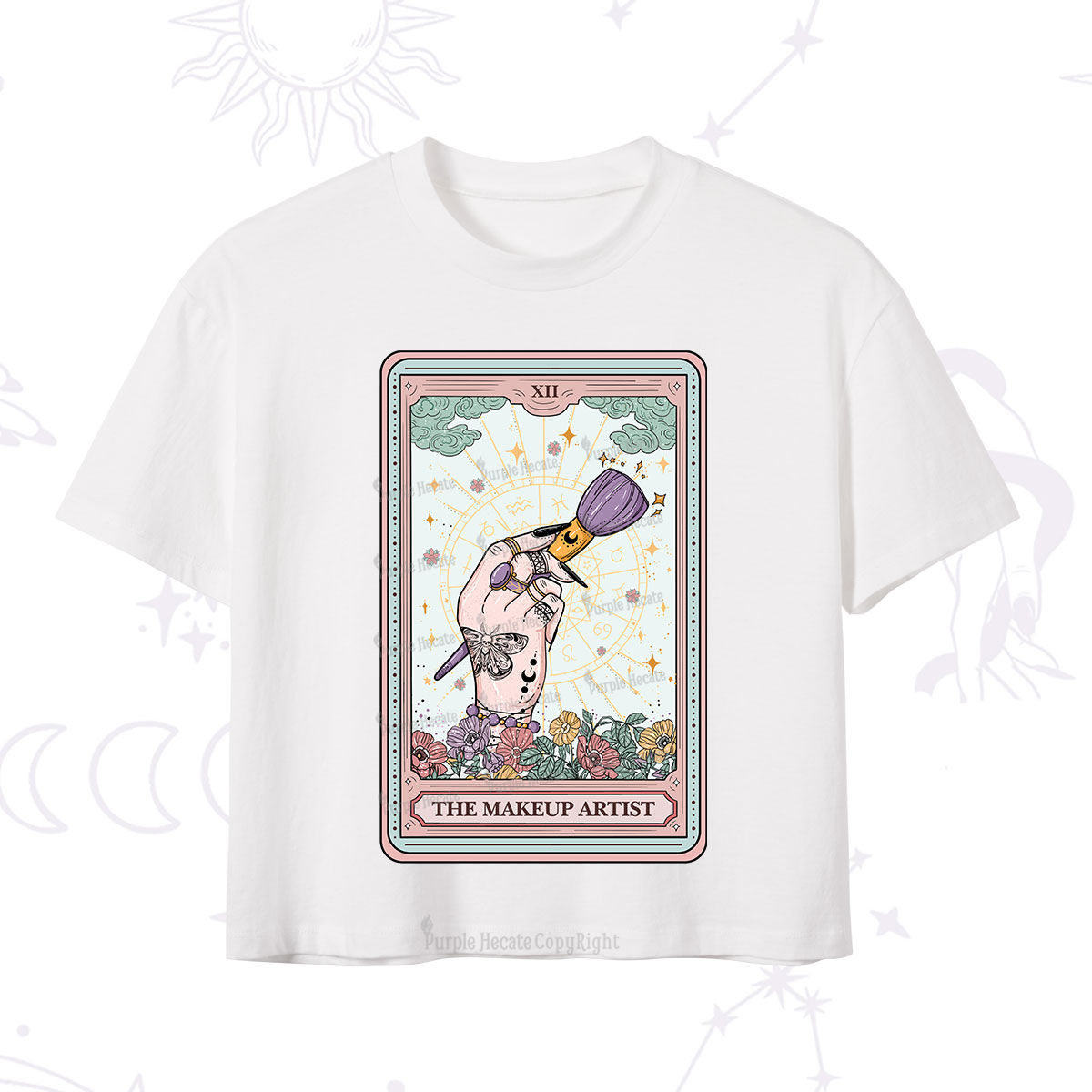 Purplehecate The Makeup Artist Tarot Crop T-Shirt