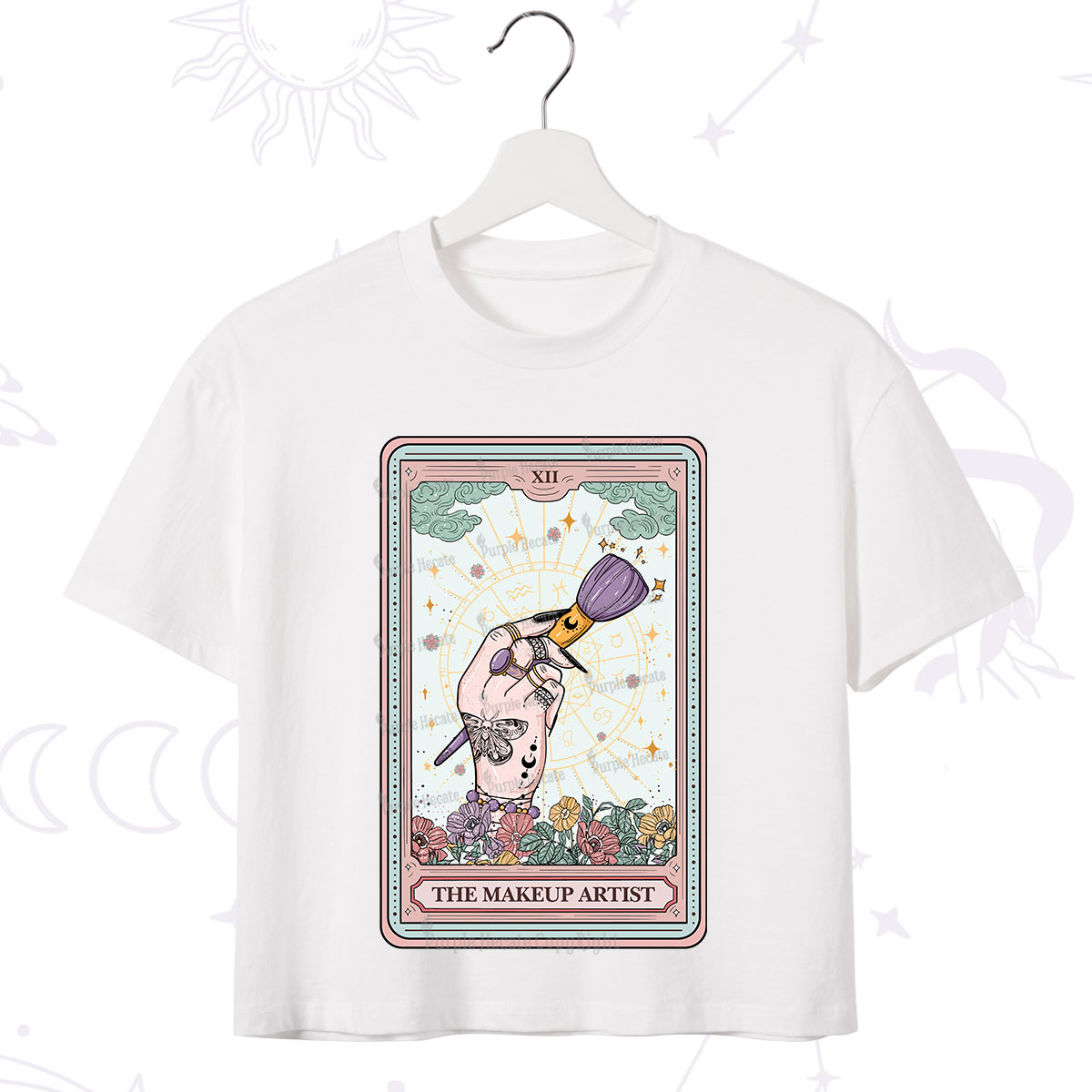 Purplehecate The Makeup Artist Tarot Crop T-Shirt