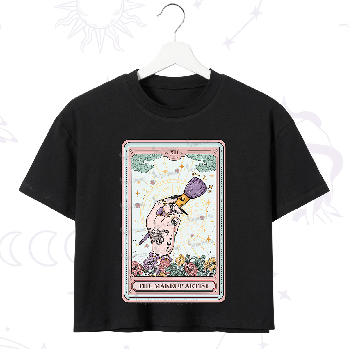 Purplehecate The Makeup Artist Tarot Crop T-Shirt