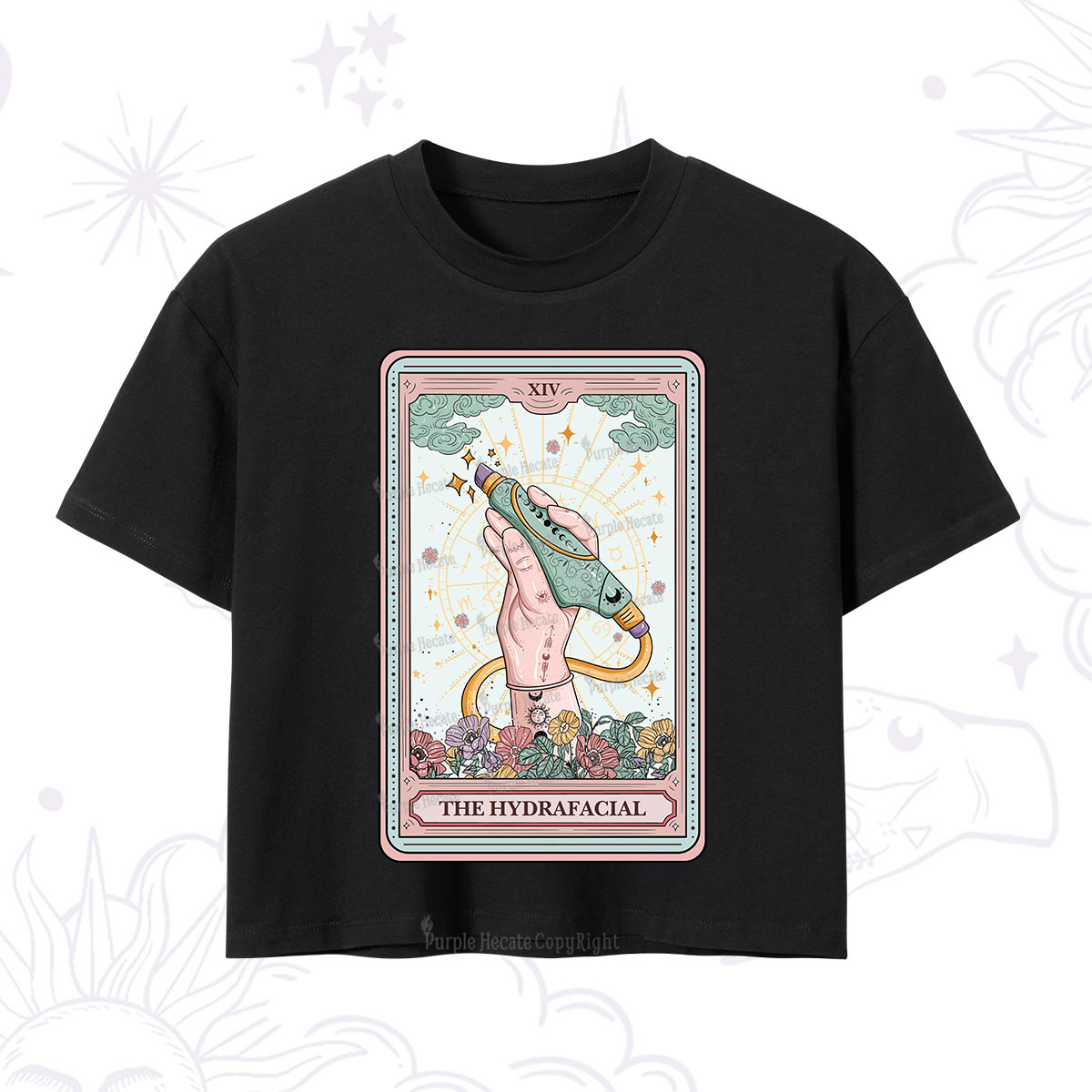Purplehecate The Hydrafacial Tarot Crop T-Shirt
