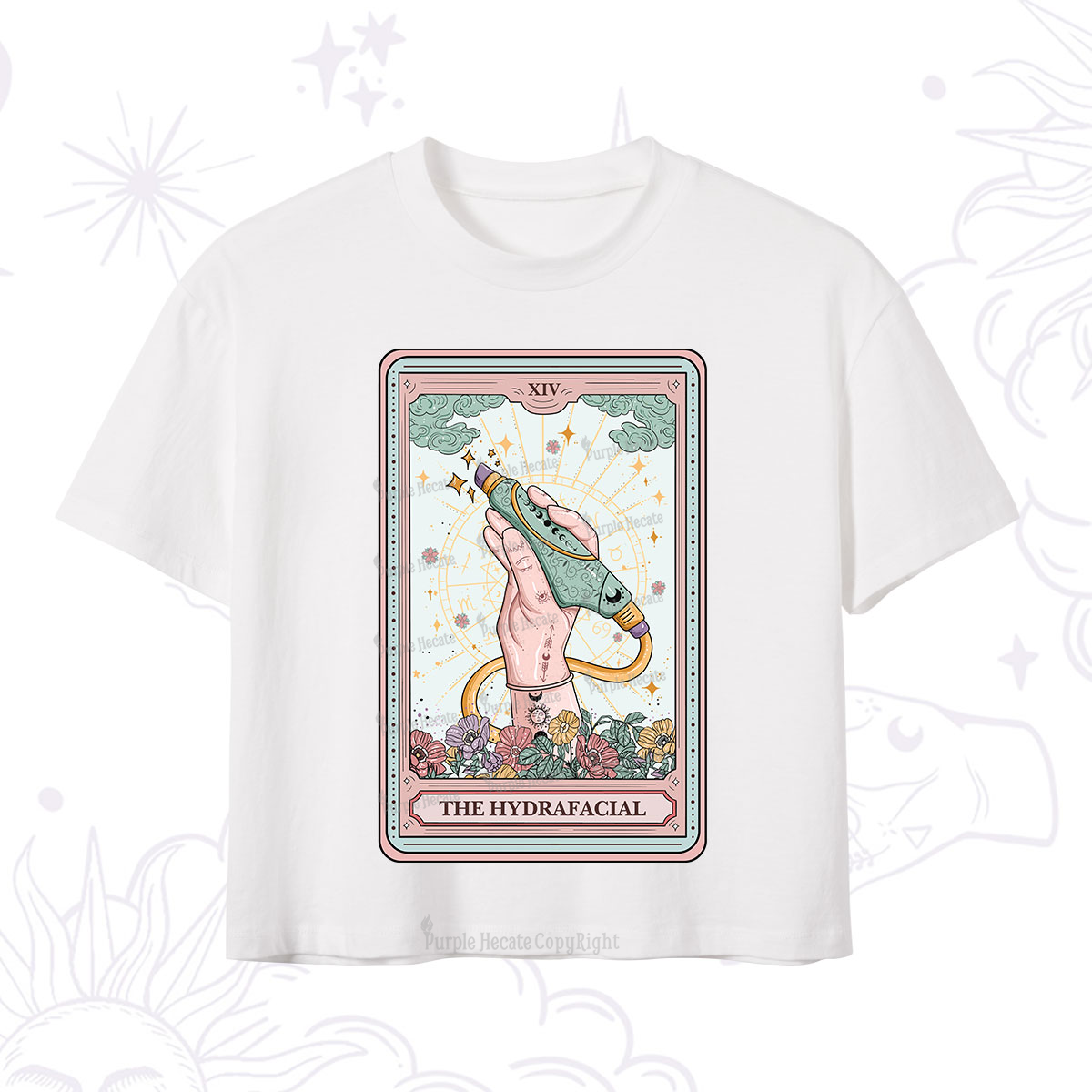 Purplehecate The Hydrafacial Tarot Crop T-Shirt