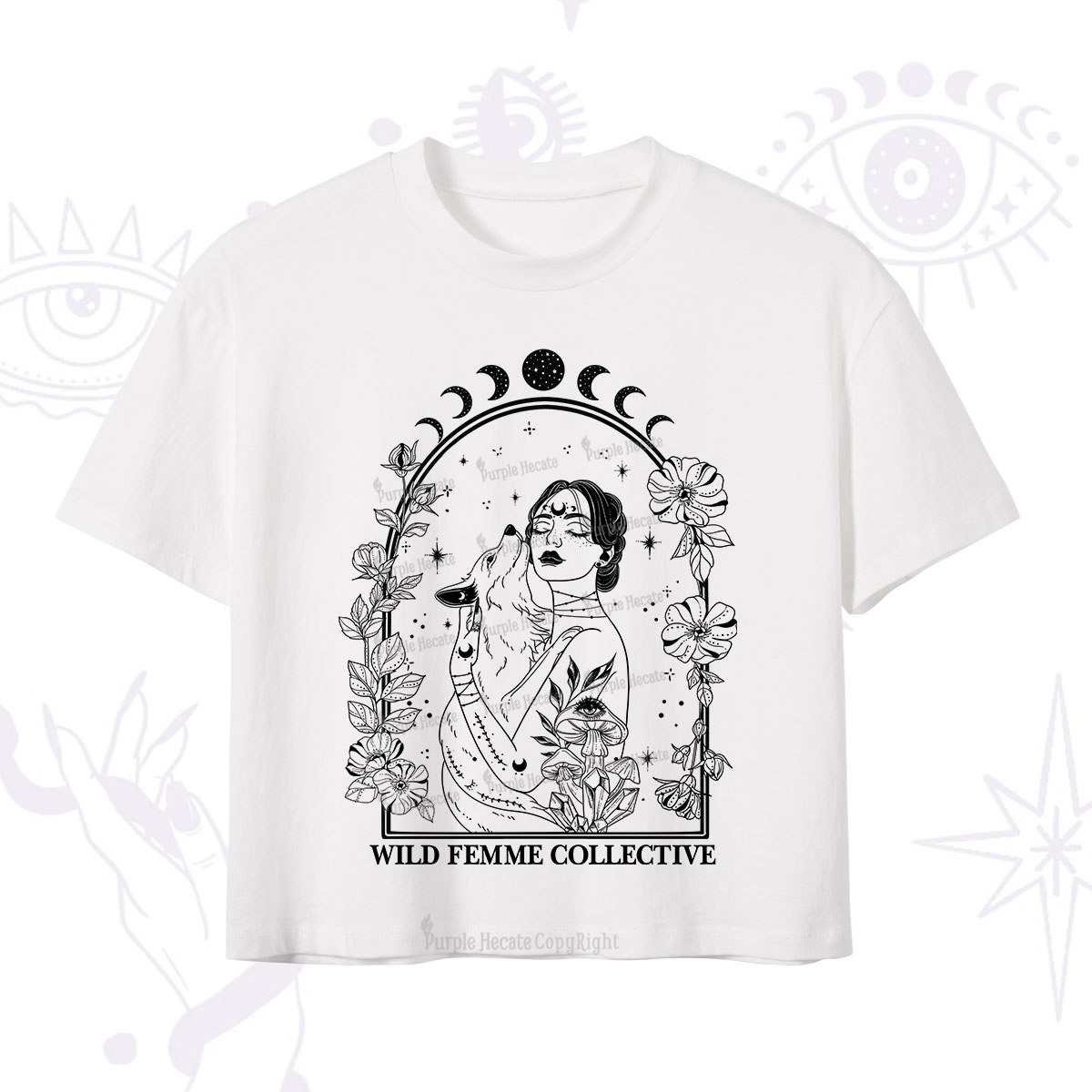 Purplehecate Wild Femme Collective Crop T-Shirt