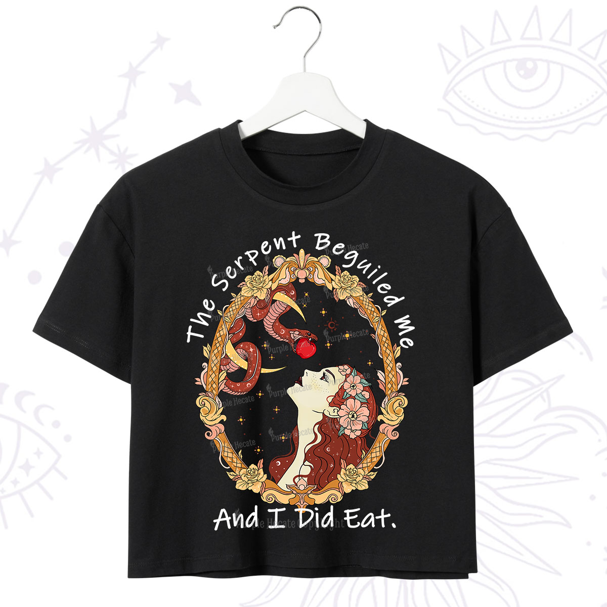 Purplehecate The Serpent Beguiled Me, And I Did Eat Crop T-Shirt